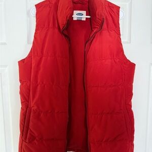 Old Navy Red/Orange Fleece Vest